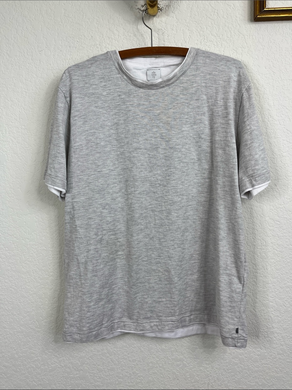 Eleventy Double Layered Trim Short Sleeve T Tee Shirt